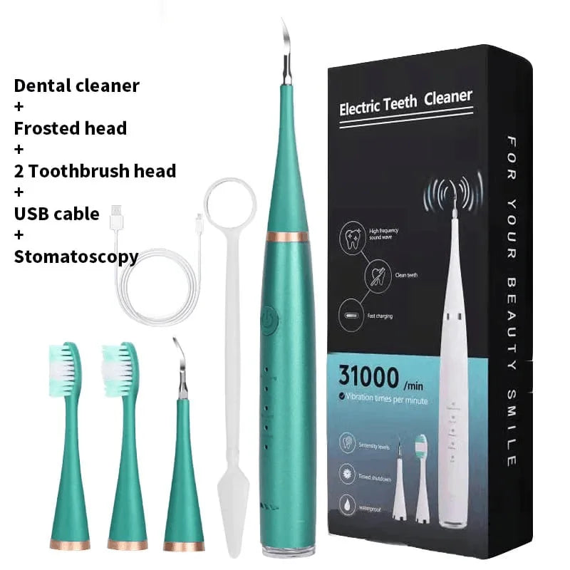 Electric Toothbrush Set with Six Functions for Total Oral Care Efficient Tartar Removal with Scaling Teeth Feature Christmas Gif