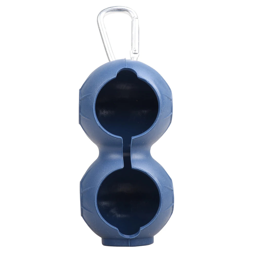 1Pcs Golf Ball Protective Cover Soft Silicone Waist Holder Double Fall Resistant Keyring Golfing Accessories For 2 Balls