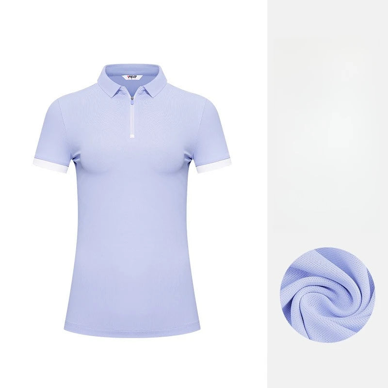 PGM Women Golf Trainning T Shirts Team Clothing Short Sleeve Polo Shirt YF604