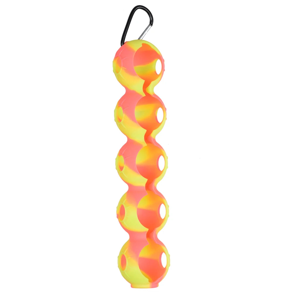 1Pcs Golf Ball Protective Cover Soft Silicone Waist Holder Double Fall Resistant Keyring Golfing Accessories For 2 Balls