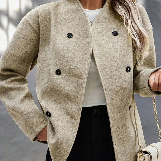 Autumn Women Coat New Streetwear Fashion Long Sleeves Button Casual Slim Coat Sexy Solid Elegant Lady Versatile Topcoat Clothing
