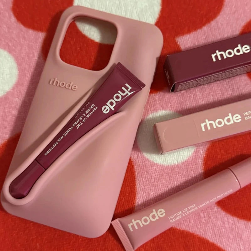 INS Hot Portable Lipstick Holder Silicone Case for iPhone 15 Pro Max 14 13  Phone  With Box Lip Gloss Cover