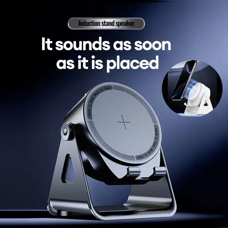 Portable Smart Induction Speaker Wireless Bluetooth 5.3 Outdoor Indoor Sport HIFI Speaker Phone Holder High-Quality Speakers