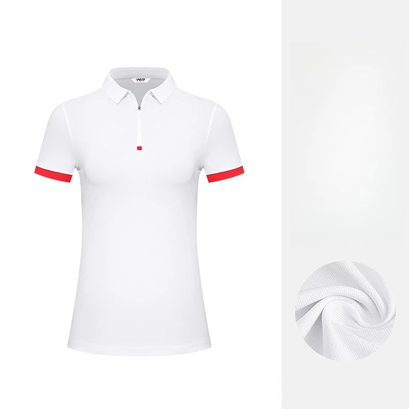 PGM Women Golf Trainning T Shirts Team Clothing Short Sleeve Polo Shirt YF604