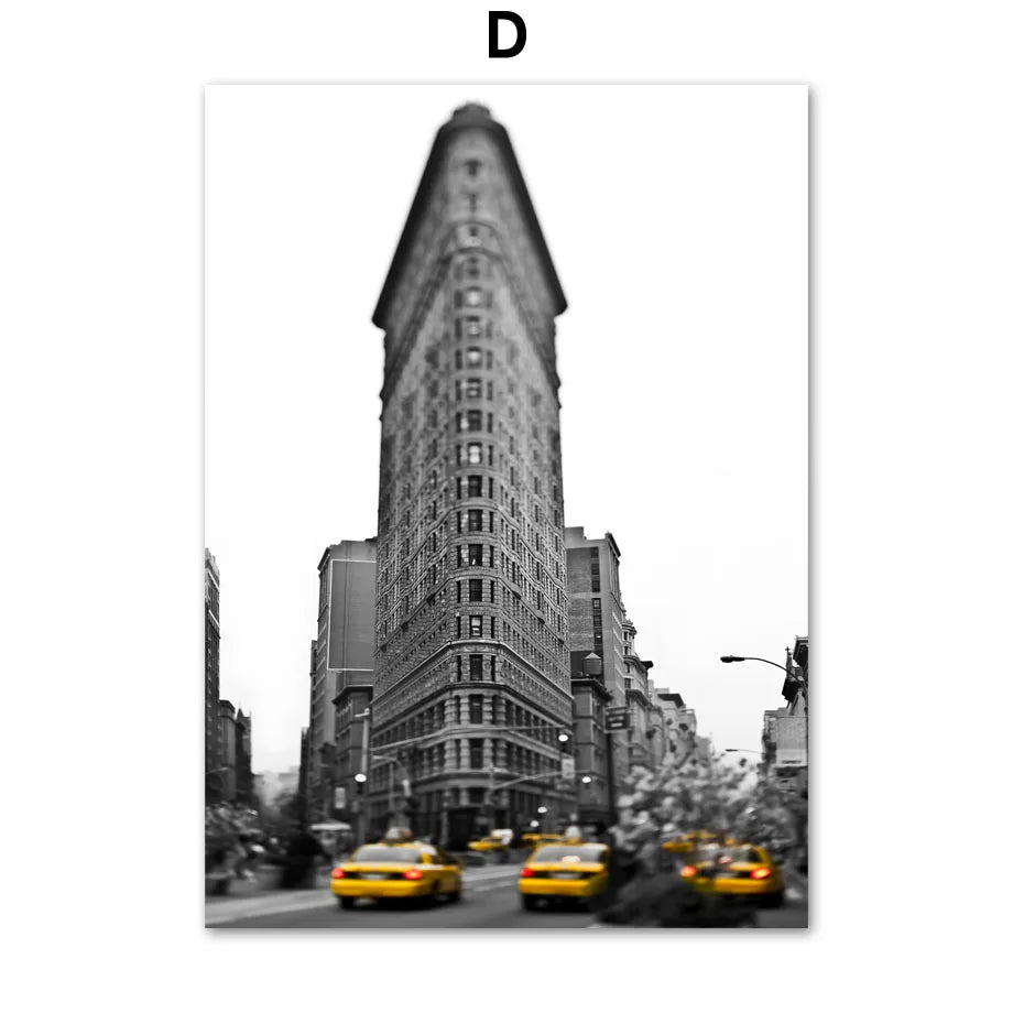 New York City Empire State Building Canvas Painting Black White Nordic Posters Prints Wall Art Picture Aesthetic Room Home Decor
