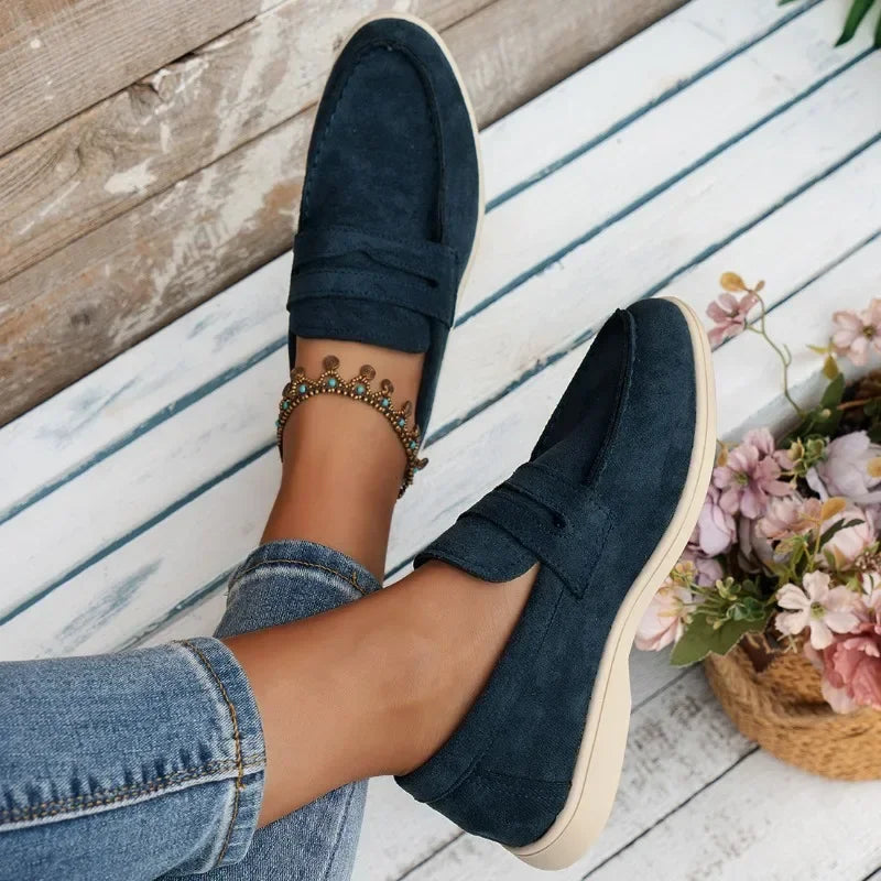 Women's Flat Shoes 2024 New Trend Spring Autumn Platform Suede Loafers Shoes Outdoor Casual Ladies Walking Shoes Zapatos Mujer