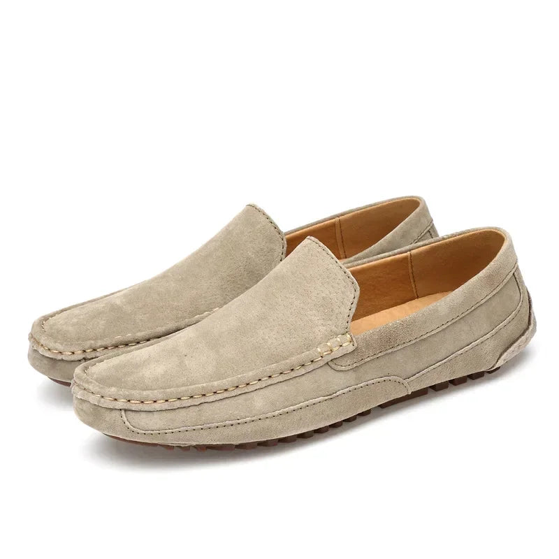 Suede Leather Man Loafers Luxury 2025 Casual Shoes for Men Boat Shoes Men Slip on Driving Shoes Male Moccasins Zapatos Sneakers