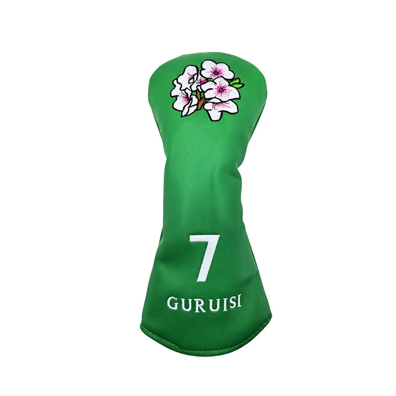 Flower embroidery Golf Club #1 #3 #5 Wood Head covers Driver Fairway Woods Cover Putter Headcover