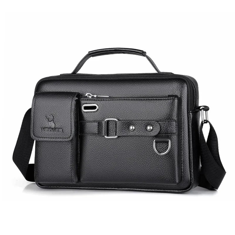 2024 New Men Shoulder Bag for 10.4" Ipad PU Leather Business Handbags Men Messenger Bags Fashion Man Crossbody Bag