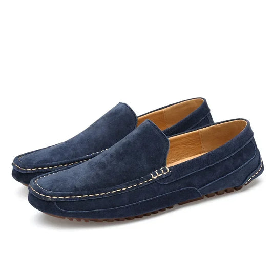 Suede Leather Man Loafers Luxury 2025 Casual Shoes for Men Boat Shoes Men Slip on Driving Shoes Male Moccasins Zapatos Sneakers