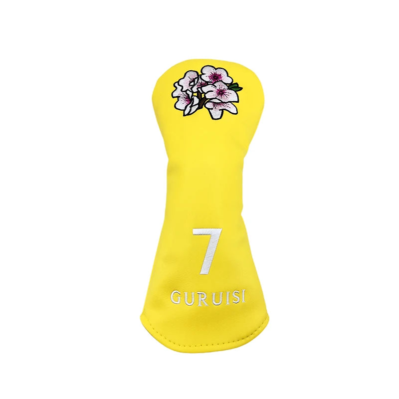Flower embroidery Golf Club #1 #3 #5 Wood Head covers Driver Fairway Woods Cover Putter Headcover