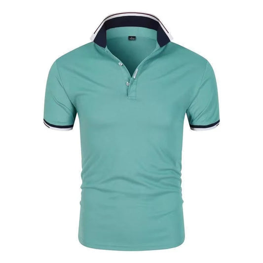 Golf T-shirt for Men Lapel Short Sleeve Breathable POLO Shirt Button Summer Pullovers Fashion Trend T-Shirt Man Streetwear Tops