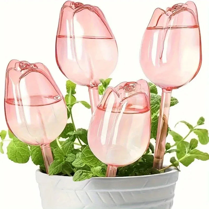 Tulip Watering Globes for Plants – Automatic Self-Watering System, Slow-Release for Indoor & Outdoor Potted Plants, Cacti – Deco
