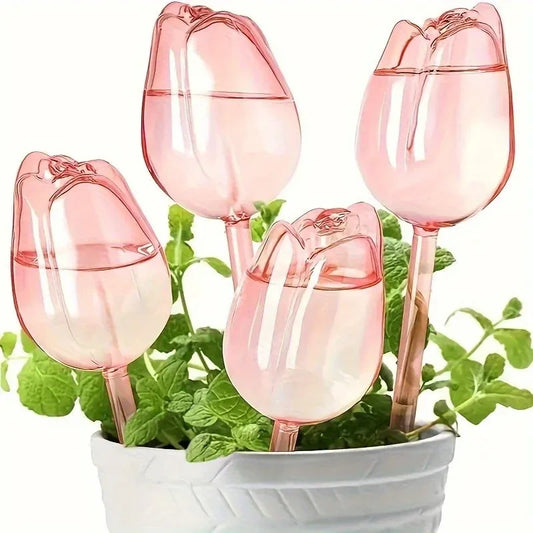 Tulip Watering Globes for Plants – Automatic Self-Watering System, Slow-Release for Indoor & Outdoor Potted Plants, Cacti – Deco