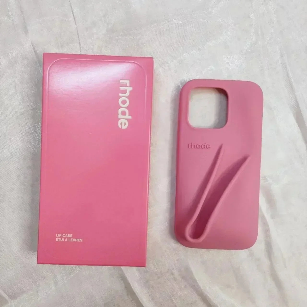 INS Hot Portable Lipstick Holder Silicone Case for iPhone 15 Pro Max 14 13  Phone  With Box Lip Gloss Cover