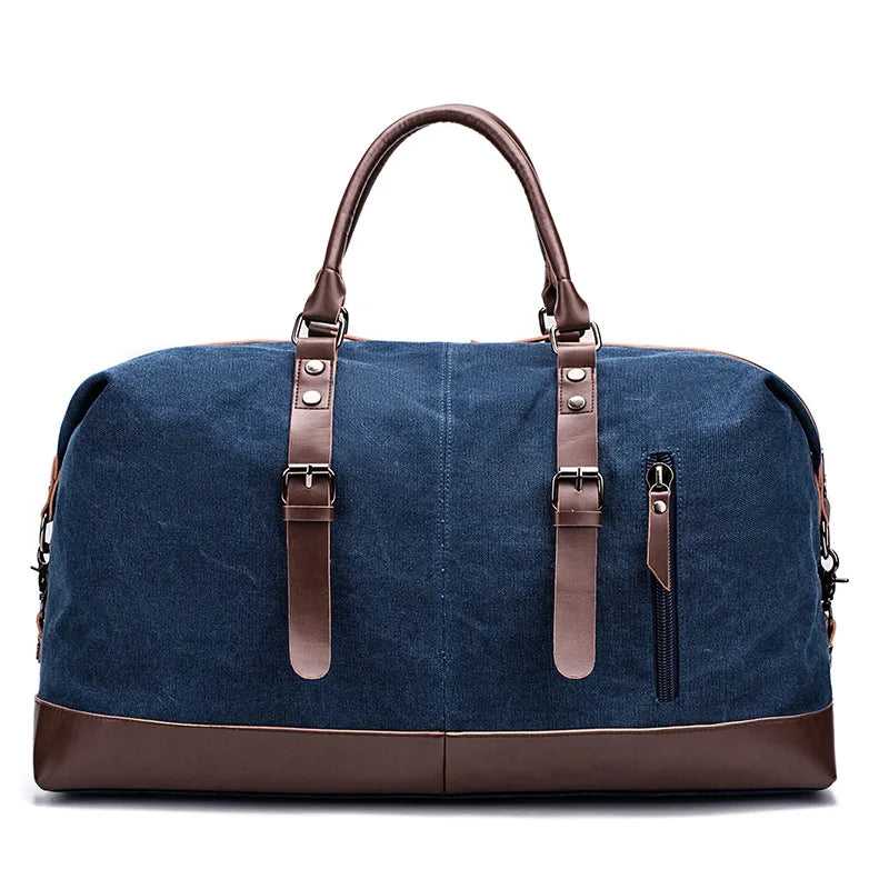 Large Capacity Canvas Leather Men Travel Bags carry on bag Luggage Bag Men Duffel Bag luggage travel bags