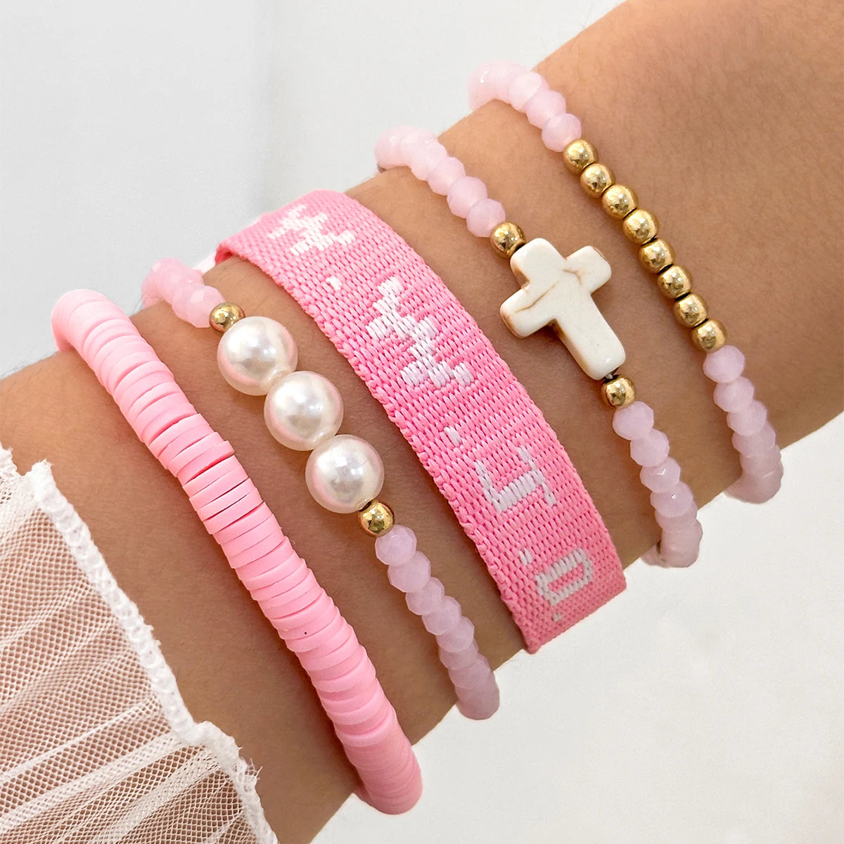 5pcs Handmade Weave Adjustable What Would Jesus Do WWJD Bracelets Letters Wrist Strap For Women And Men Beaded Bracelet Jewelry