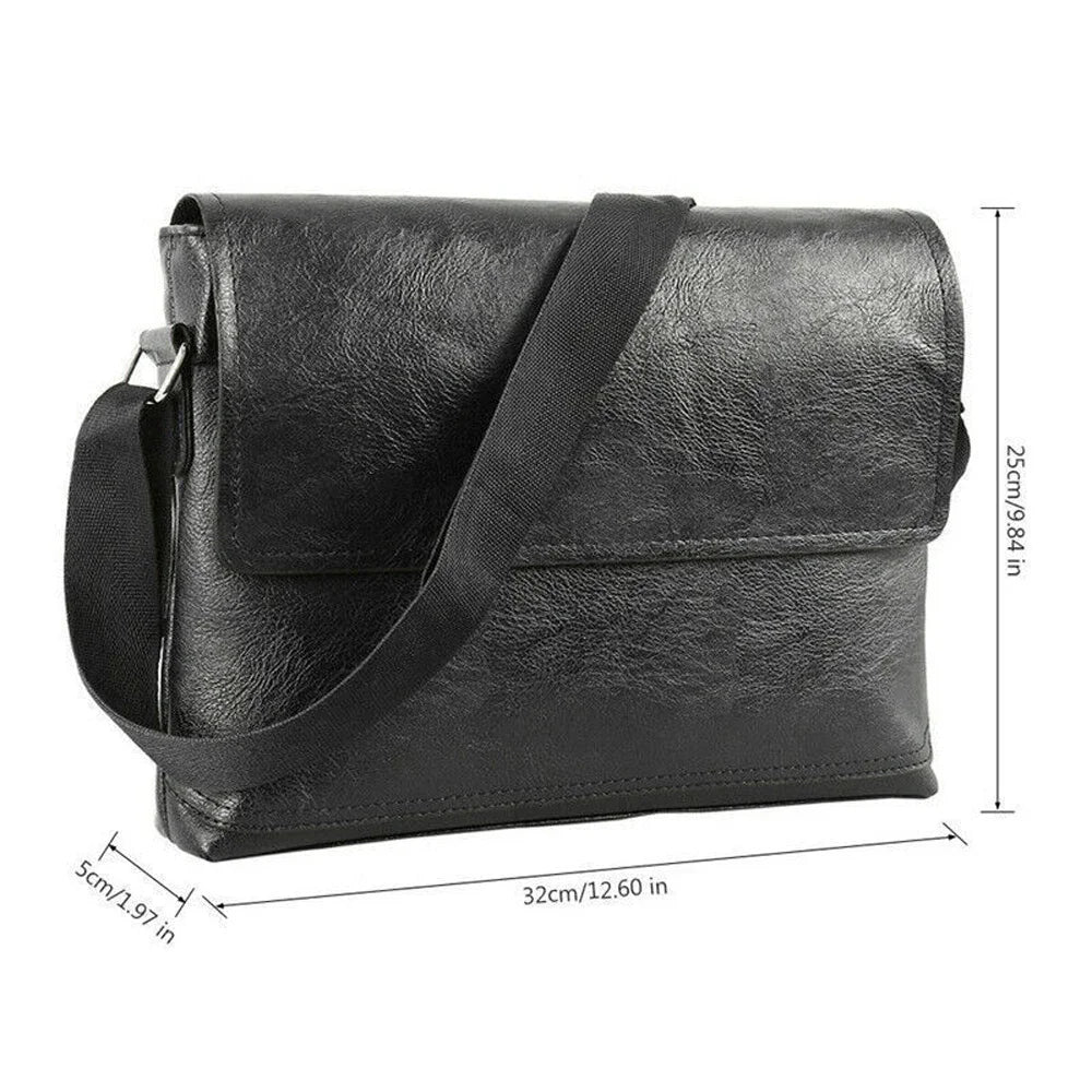 Men Shoulder Bag For IPAD Leather Business Handbag Men Messenger Bag Large Side Sling Bag Fashion Man Crossbody Bag ﻿