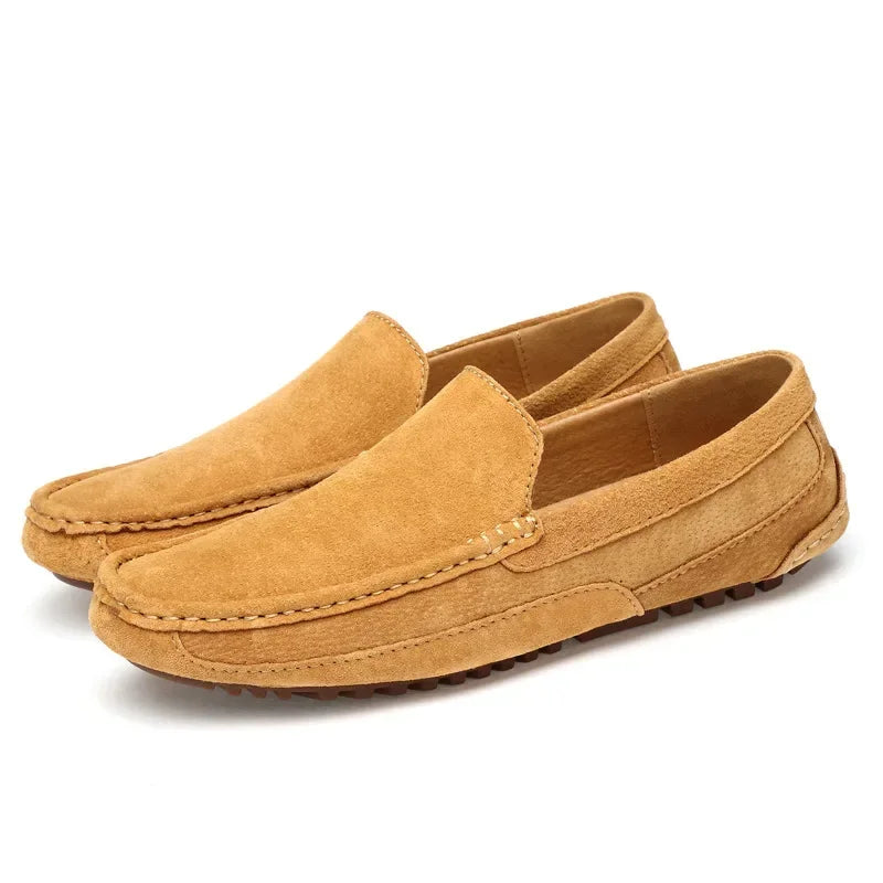 Suede Leather Man Loafers Luxury 2025 Casual Shoes for Men Boat Shoes Men Slip on Driving Shoes Male Moccasins Zapatos Sneakers