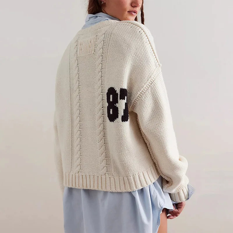 Women Sweaters Autumn Winter Long Sleeve O-neck Knitted Pullover Tops Ladies Elegant Streetwear Female Loose Vintage Knitwear