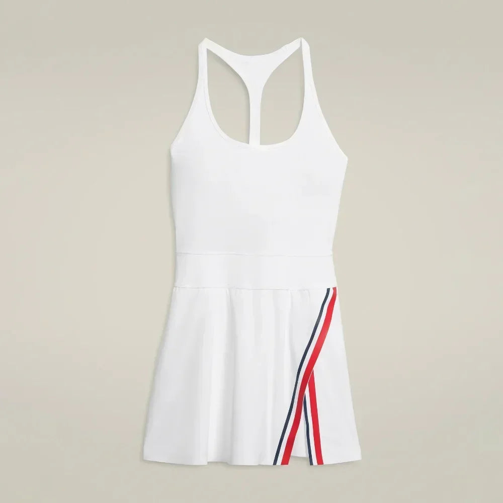 Golf wear Women 2024 Tennis dress with shorts inside Korean badminton sportswear Sports mountaineering wear blue