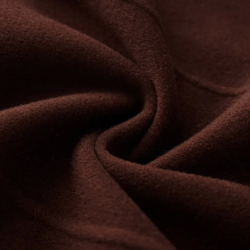 Autumn and Winter New Men's Coat Urban Leisure All-Match Reversible Woolen Coat Pure Wool Mid-Length Suit