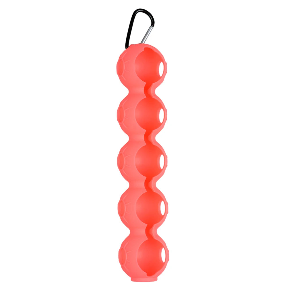 1Pcs Golf Ball Protective Cover Soft Silicone Waist Holder Double Fall Resistant Keyring Golfing Accessories For 2 Balls