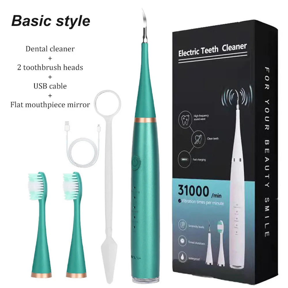 Electric Toothbrush Set with Six Functions for Total Oral Care Efficient Tartar Removal with Scaling Teeth Feature Christmas Gif