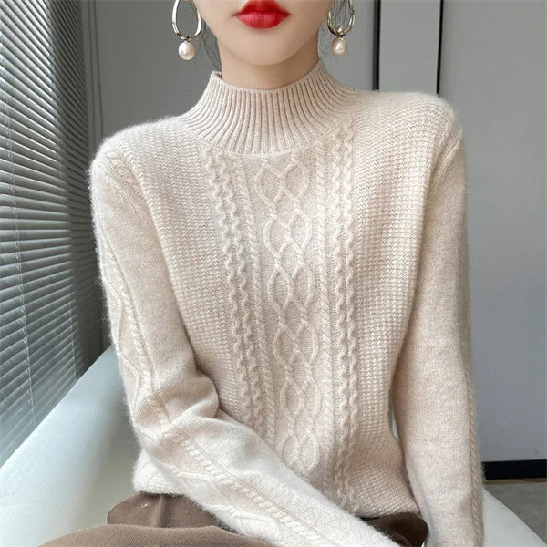 Women's Half High Collar Pullover Sweater