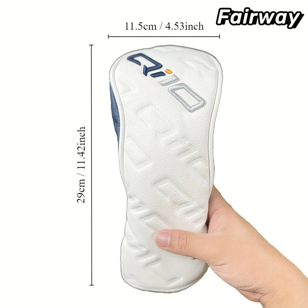 simple style golf club cover PU Leather Soft Durable Waterproof Golf Wood Cover, For Driver, Fairway, Hybrid, Golf Accessories