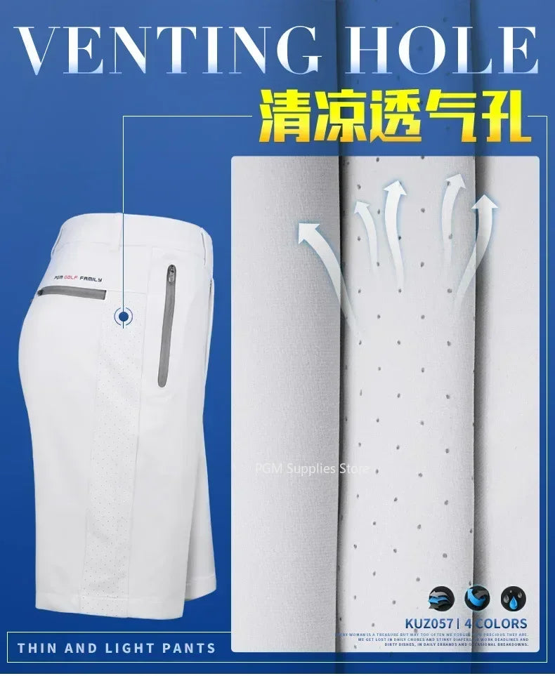 PGM Golf Pants Men's Sports Pants Summer Shorts Side Comfortable Breathable Pants
