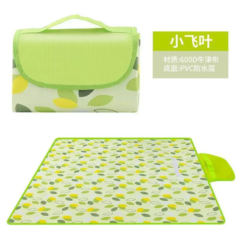 Waterproof Picnic Mat Beach Camping  Multi-Color Foldable Travel Mat Washable Outdoor Blanket Handle Hiking Park Accessories