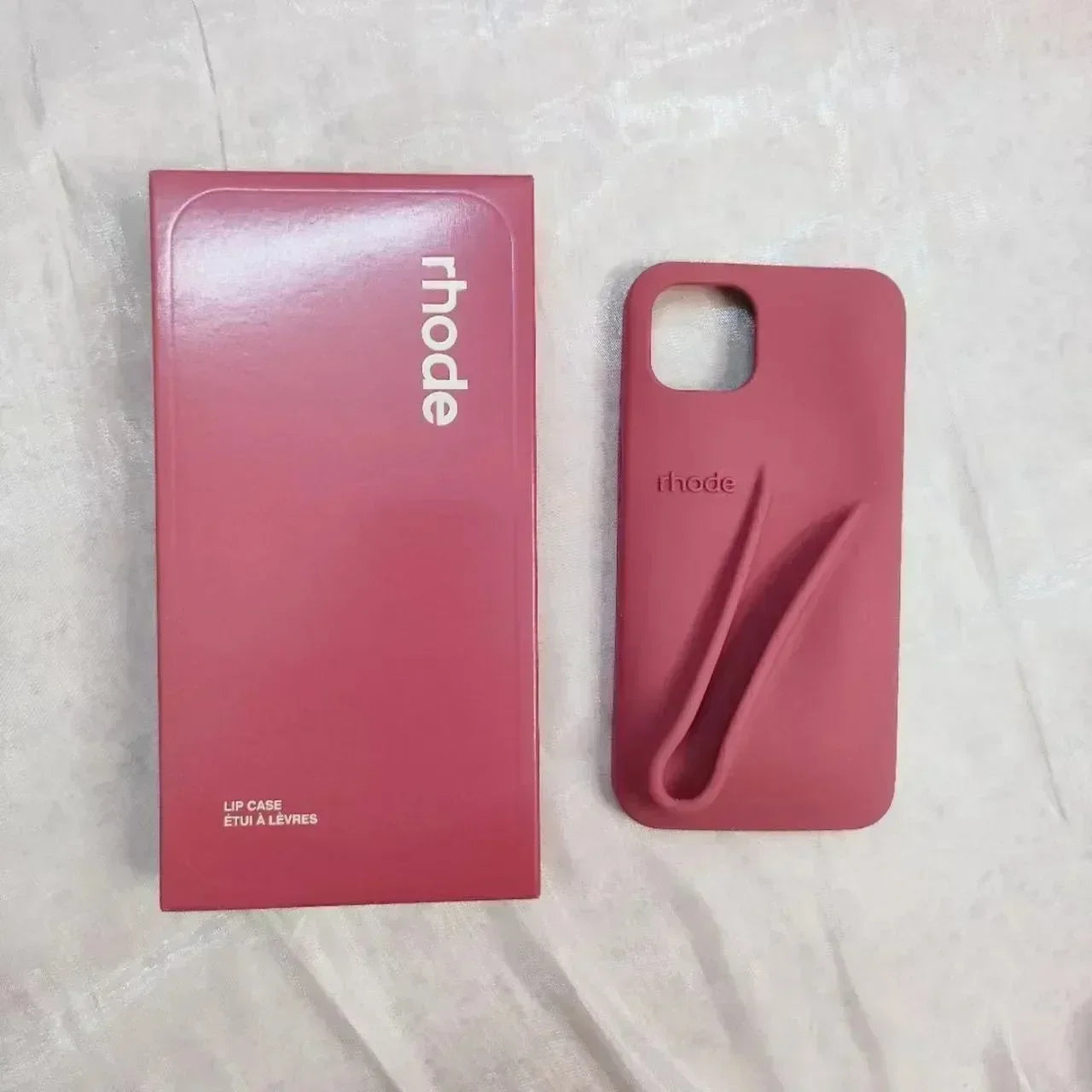 INS Hot Portable Lipstick Holder Silicone Case for iPhone 15 Pro Max 14 13  Phone  With Box Lip Gloss Cover