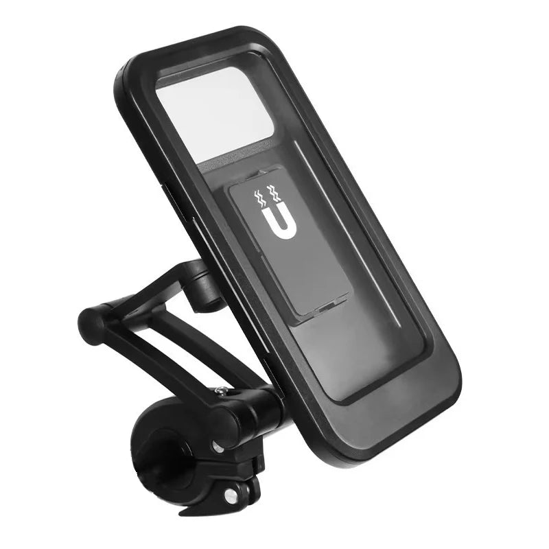 Waterproof Motorcycle Bike Mobile Phone Holder Magnetic Universal Bicycle GPS 360° Swivel Adjustable Phone Accessories