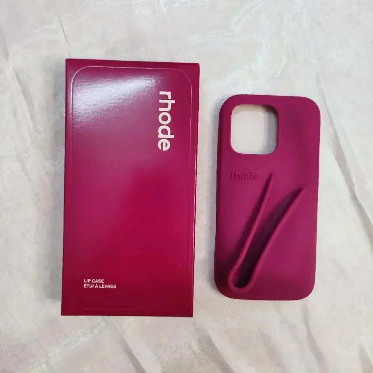 INS Hot Portable Lipstick Holder Silicone Case for iPhone 15 Pro Max 14 13  Phone  With Box Lip Gloss Cover