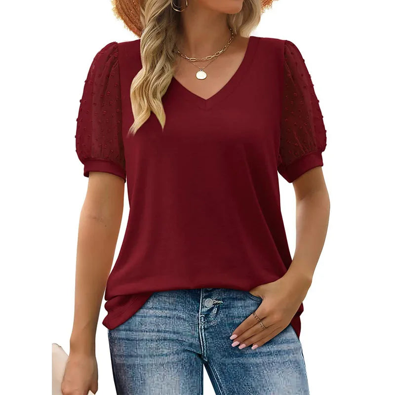 Women's t-shirt Summer 2023 Cotton Solid Colors Short Sleeve Tee Female Clothing Casual Streetwear Elegant and Chic White Top
