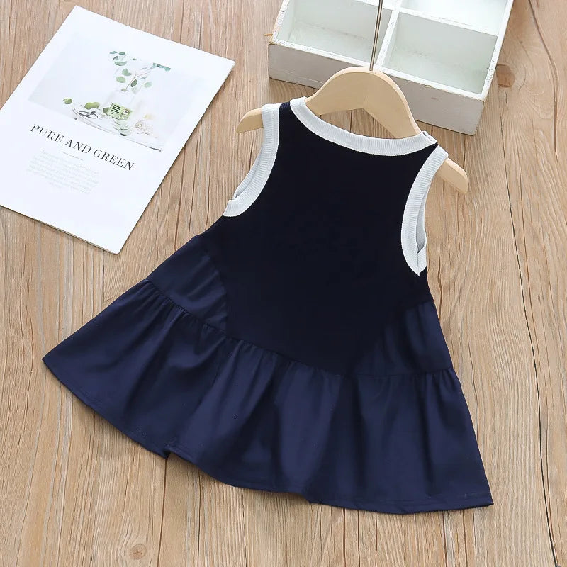 Kids Clothes Girls Dress Summer Baby Skirt Vest Skirt Children's Skirt Infant Simple Small Skirt Girls Casual Dresses