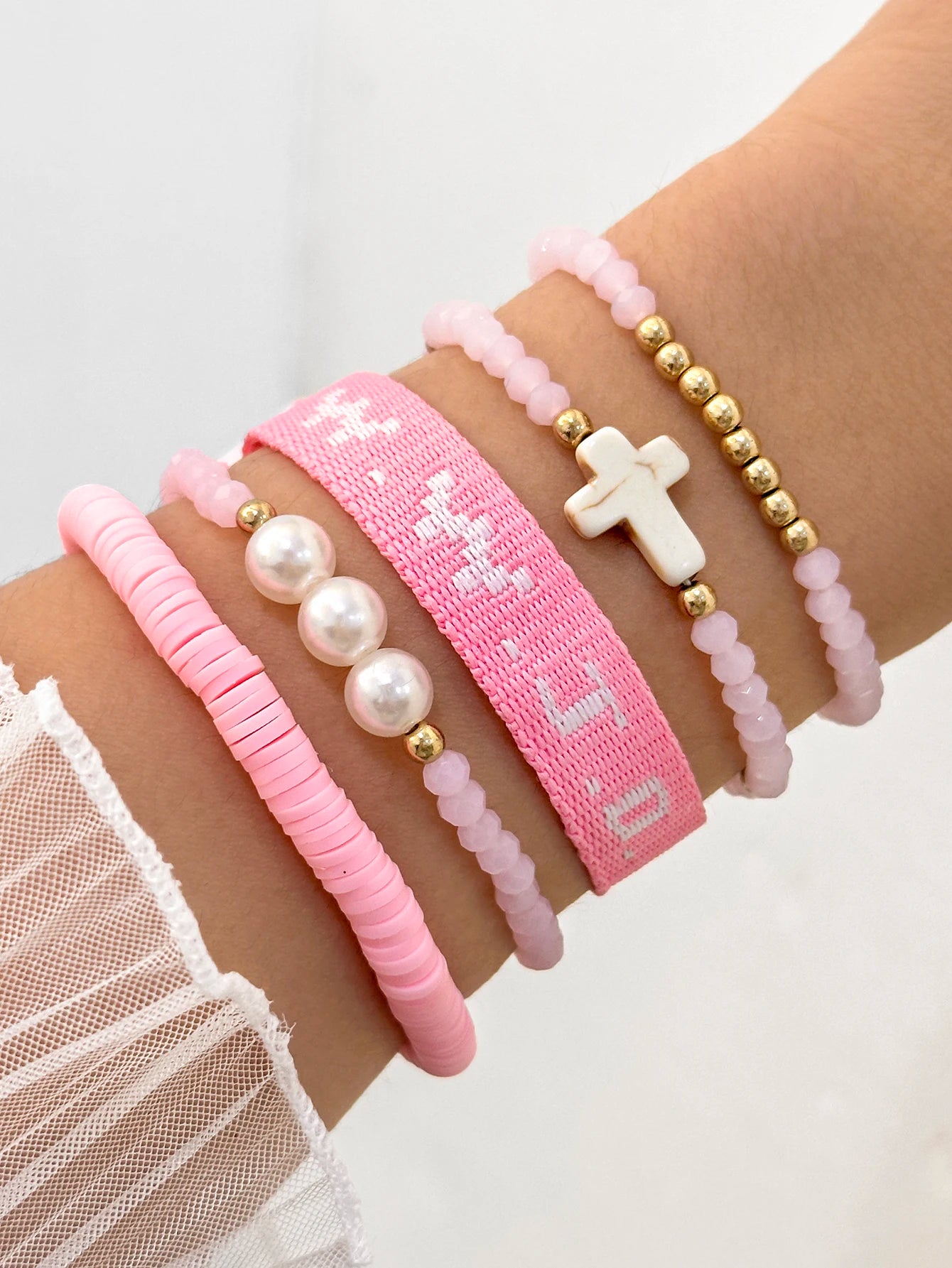 5pcs Handmade Weave Adjustable What Would Jesus Do WWJD Bracelets Letters Wrist Strap For Women And Men Beaded Bracelet Jewelry