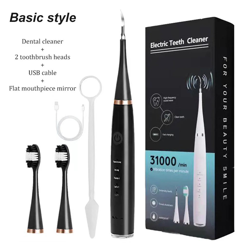Electric Toothbrush Set with Six Functions for Total Oral Care Efficient Tartar Removal with Scaling Teeth Feature Christmas Gif