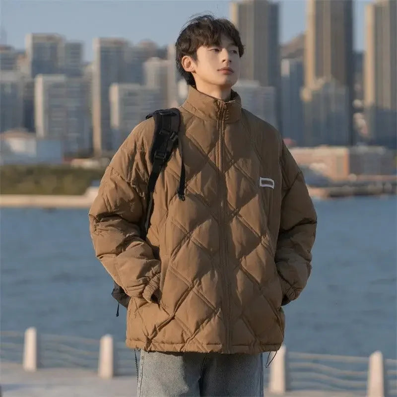 Warm Men's Coats Winter Solid Color Male Jackets Thick Loose Deals Korean Reviews Many Fast Delvery Casual Stylish Joker New In
