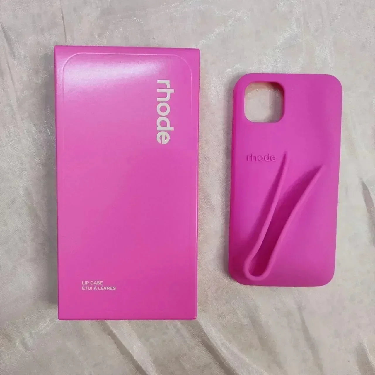 INS Hot Portable Lipstick Holder Silicone Case for iPhone 15 Pro Max 14 13  Phone  With Box Lip Gloss Cover