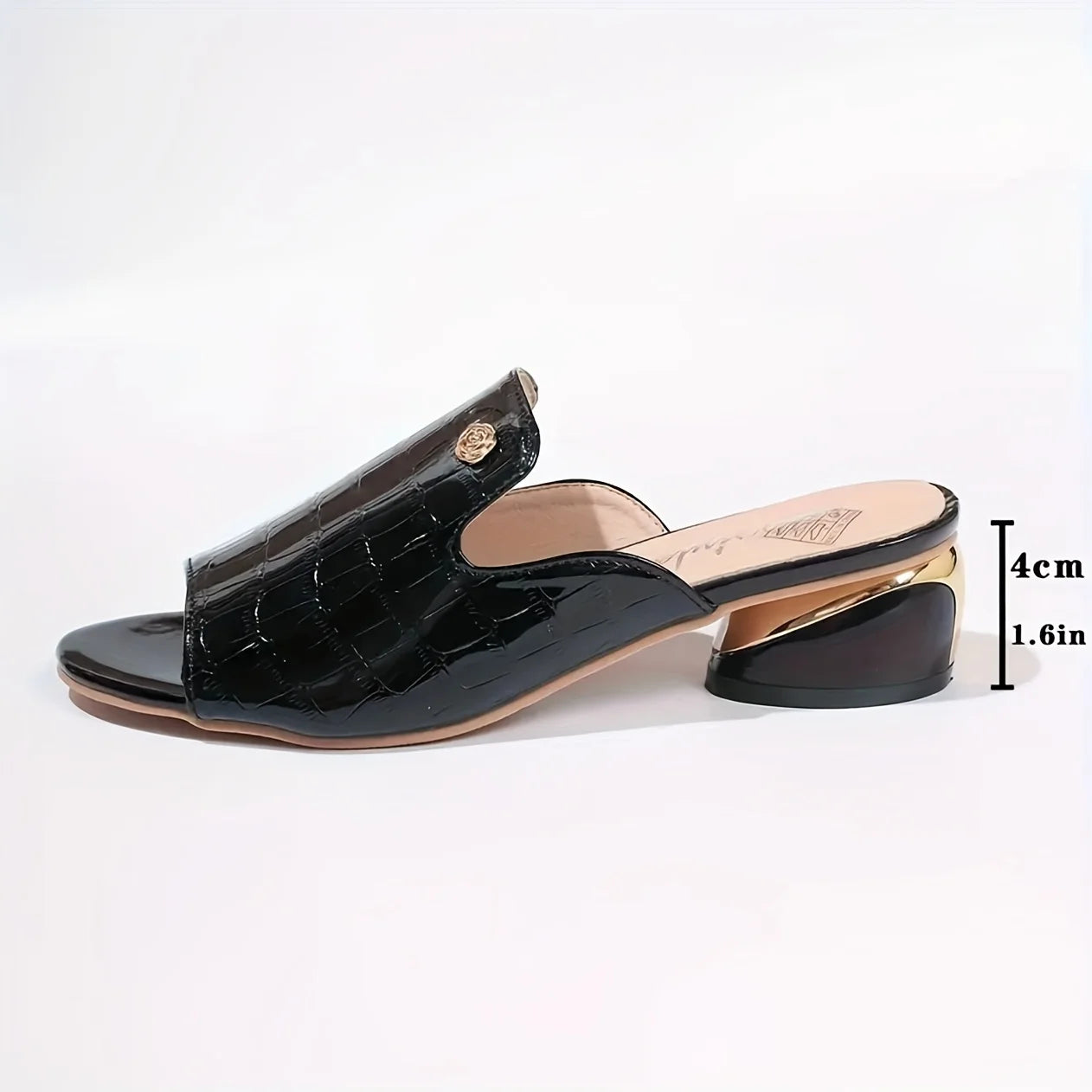 Women's Shoes Fashion Sexy Slippers PU Soft Leather Ladies Comfortable Female Flipflop Slippers Heels Slides Shoes for Girls