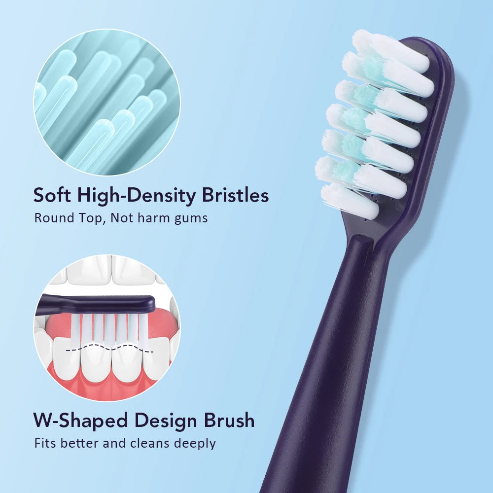 Sonic Electric Toothbrush for Adults Smart Timer  eeth Whitening USB Rechargeable IPX7 Waterproof Replacement Heads