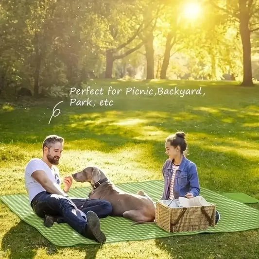 Waterproof Picnic Mat Beach Camping  Multi-Color Foldable Travel Mat Washable Outdoor Blanket Handle Hiking Park Accessories