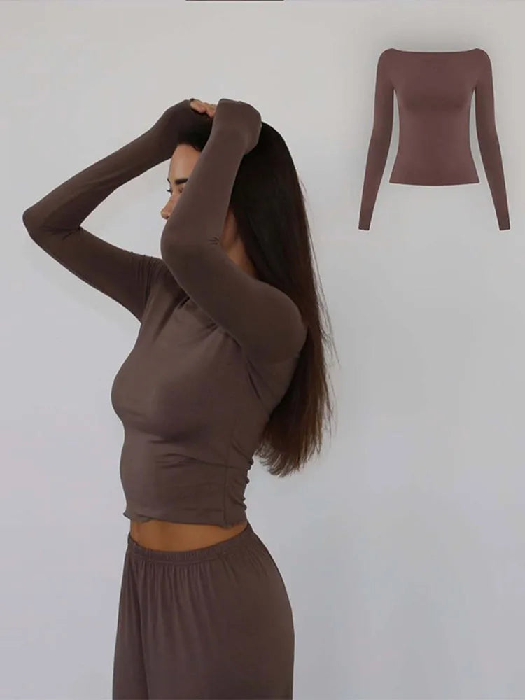 Pants Sets Women 3 Piece Off Shoulder Sleeveless Cropped Tank Top Long Cardgian Elastic Wide Leg Pant Female Suit Lady Outfits