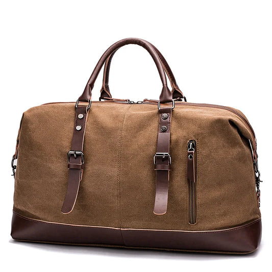 Large Capacity Canvas Leather Men Travel Bags carry on bag Luggage Bag Men Duffel Bag luggage travel bags