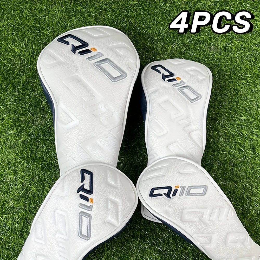 simple style golf club cover PU Leather Soft Durable Waterproof Golf Wood Cover, For Driver, Fairway, Hybrid, Golf Accessories