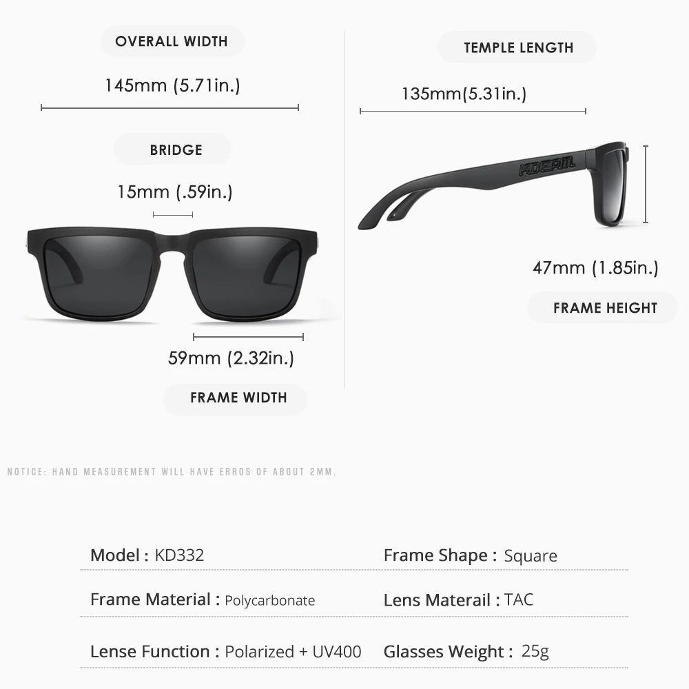 2025 New KDEAM Brand Fashion Polarized Sunglasses Women Shades Outdoor Activities Fishing Driving Golfing Male Glasses UV400
