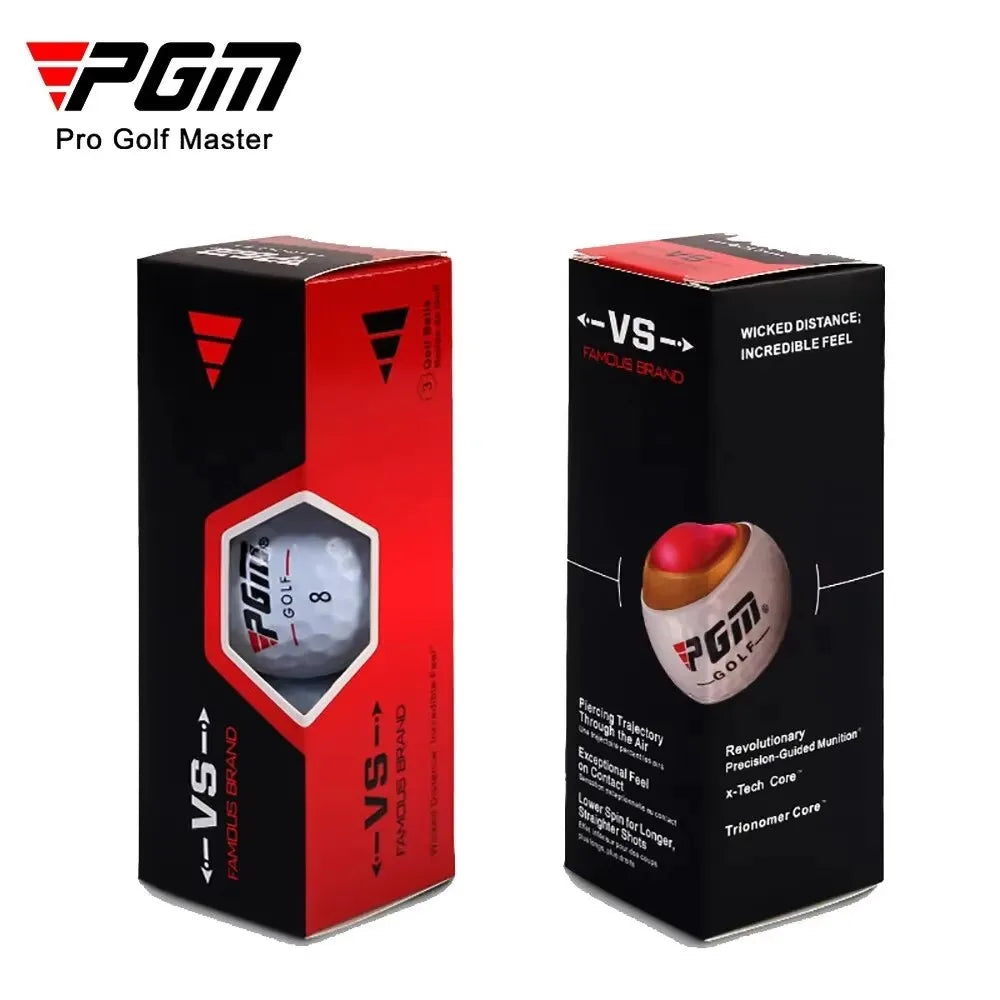 Golf Balls PGM Practice Hardness Outdoor Sport Driving Range Lightweight Synthetic Rubber Golf Three-Layer Competition Balls Set