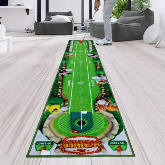 Golf Putting Mat Foldable Storage Golfing Supplies Lightweight Golf Practice Mat for Park Office Indoor Outdoor Home Garden